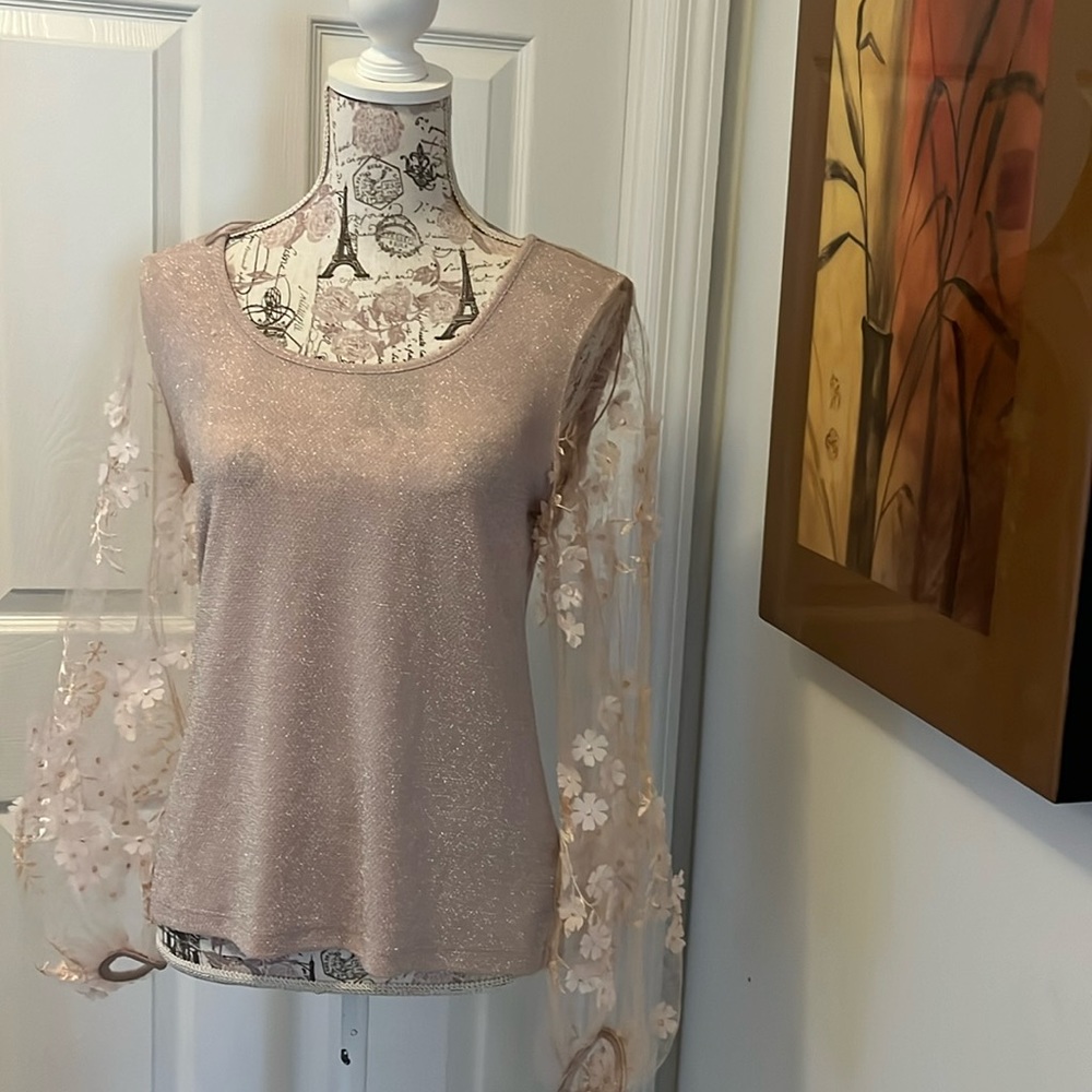 Blush evening top